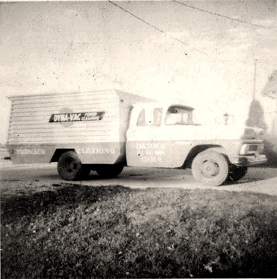 An early Darr’s truck lettered Dyna-Vac Furnace Cleaning